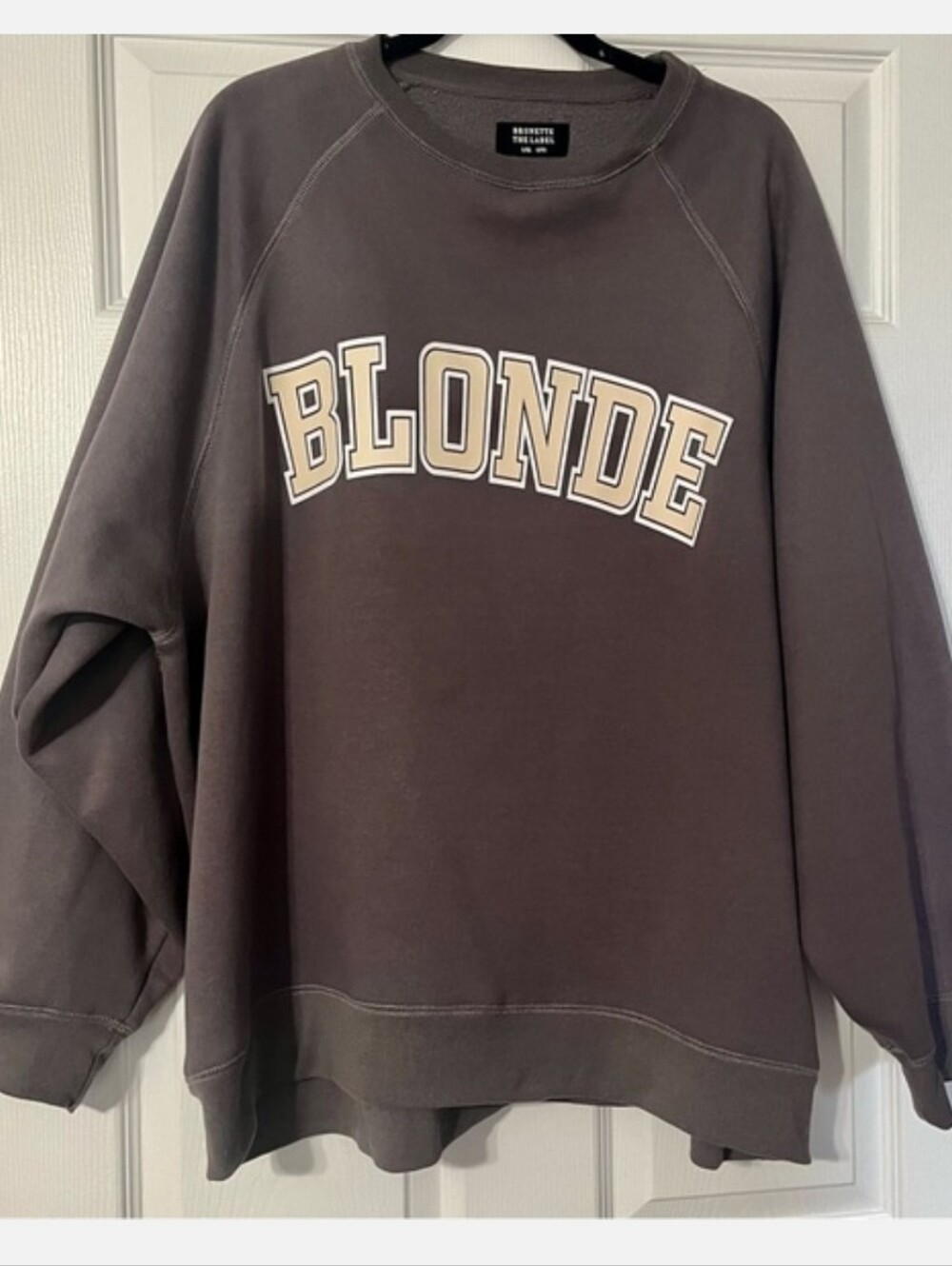 BLONDE Boyfriend Crewneck Sweatshirt - By BRUNETTE THE LABEL Size L/XL